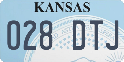 KS license plate 028DTJ
