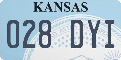 KS license plate 028DYI