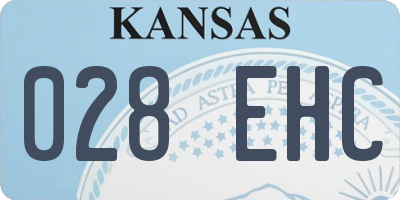 KS license plate 028EHC