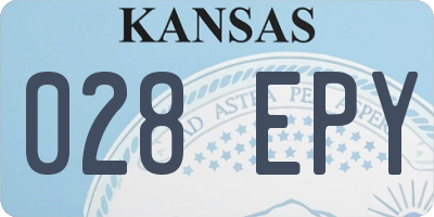 KS license plate 028EPY