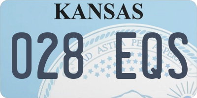 KS license plate 028EQS