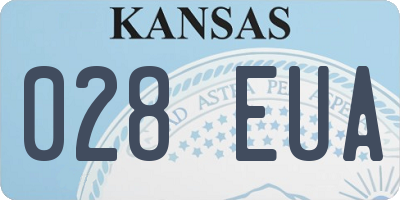 KS license plate 028EUA