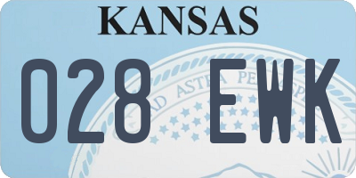 KS license plate 028EWK