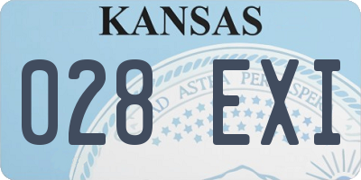KS license plate 028EXI
