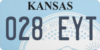 KS license plate 028EYT