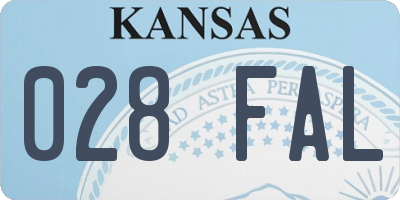 KS license plate 028FAL