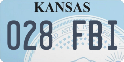 KS license plate 028FBI