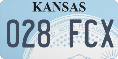 KS license plate 028FCX