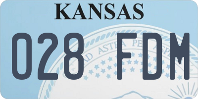 KS license plate 028FDM