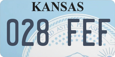 KS license plate 028FEF