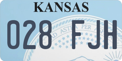 KS license plate 028FJH