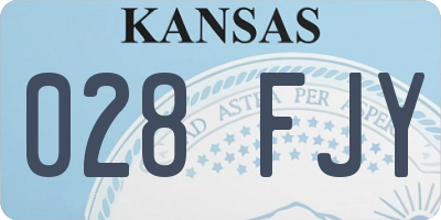 KS license plate 028FJY