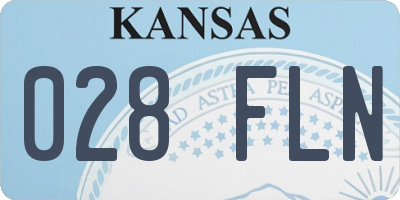 KS license plate 028FLN