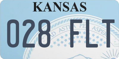 KS license plate 028FLT