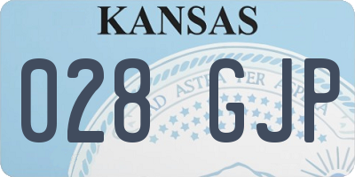 KS license plate 028GJP
