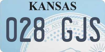 KS license plate 028GJS