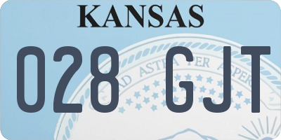 KS license plate 028GJT