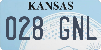 KS license plate 028GNL