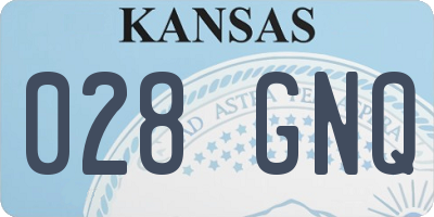 KS license plate 028GNQ