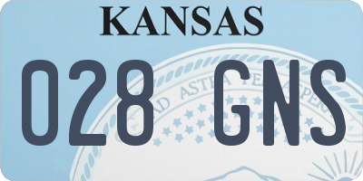 KS license plate 028GNS