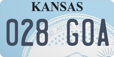 KS license plate 028GOA