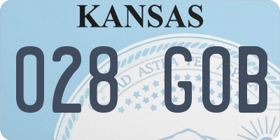 KS license plate 028GOB