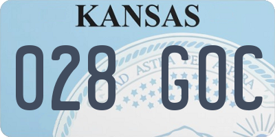 KS license plate 028GOC