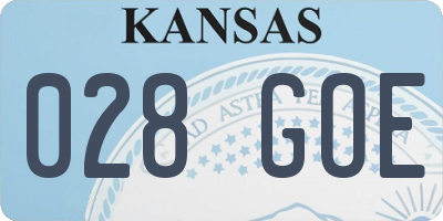 KS license plate 028GOE