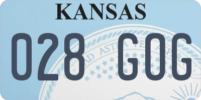 KS license plate 028GOG