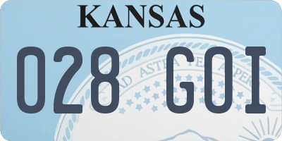 KS license plate 028GOI