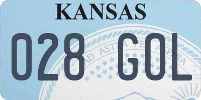 KS license plate 028GOL