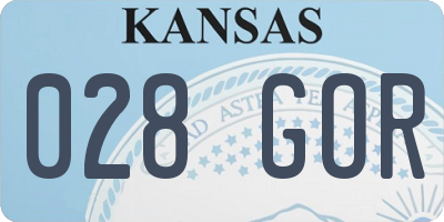 KS license plate 028GOR
