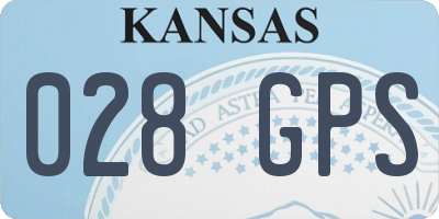 KS license plate 028GPS