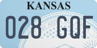 KS license plate 028GQF