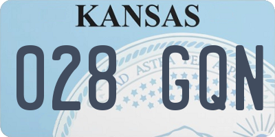KS license plate 028GQN