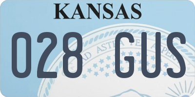 KS license plate 028GUS