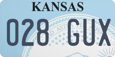 KS license plate 028GUX