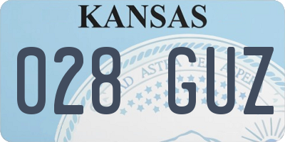 KS license plate 028GUZ