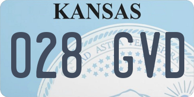 KS license plate 028GVD