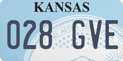 KS license plate 028GVE
