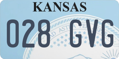 KS license plate 028GVG