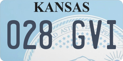 KS license plate 028GVI
