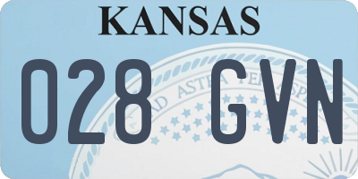KS license plate 028GVN