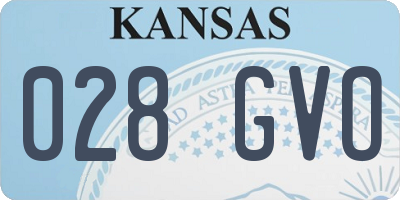 KS license plate 028GVO