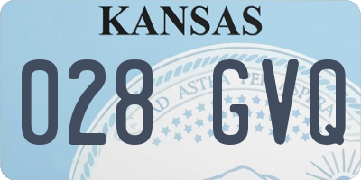 KS license plate 028GVQ