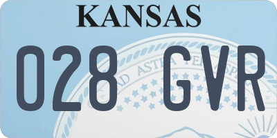 KS license plate 028GVR