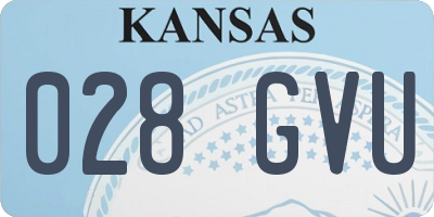 KS license plate 028GVU