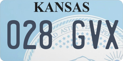 KS license plate 028GVX