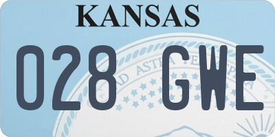 KS license plate 028GWE