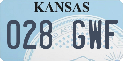 KS license plate 028GWF